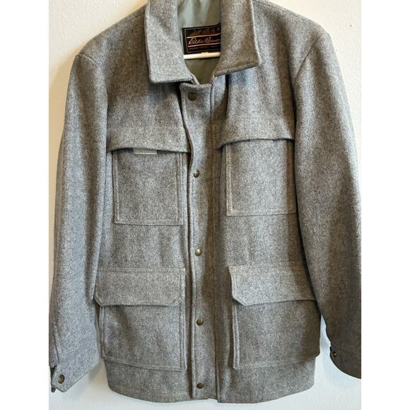 VTG 70s Eddie Bauer Expedition Outfitter Wool Field Jacket Barn Coat Heavy USA S - Picture 2 of 16